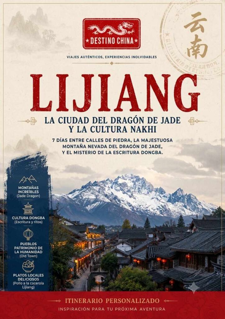 Poster informativo itinerario LIjiang